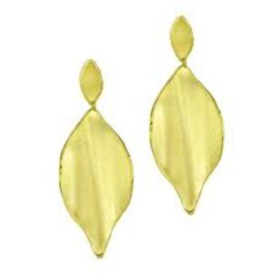 NB683  Leaf Dangle Earrings by BETTY CARRE
